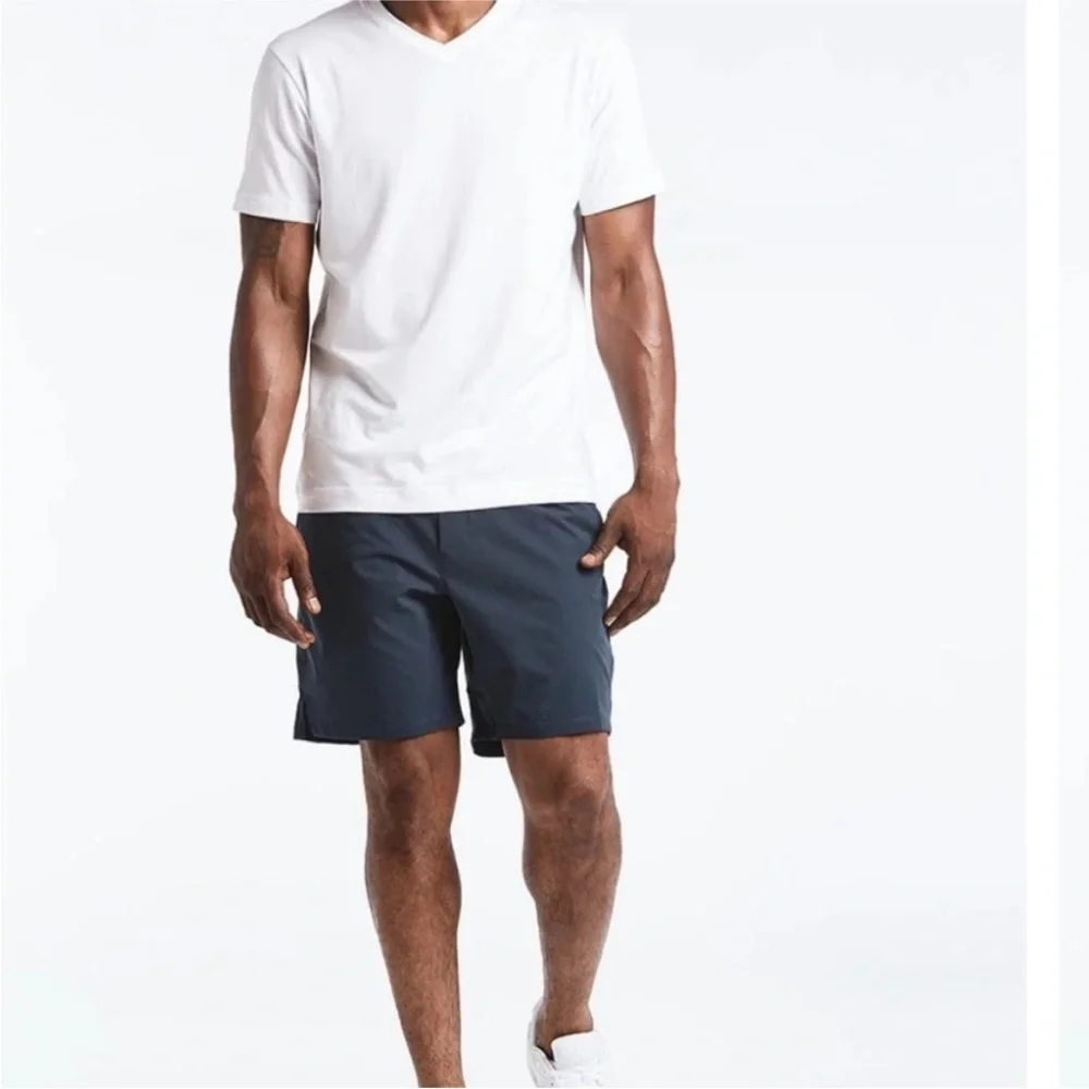 Public Rec Flex Shorts 36 navy blue pockets lined athletic workout Athleisure